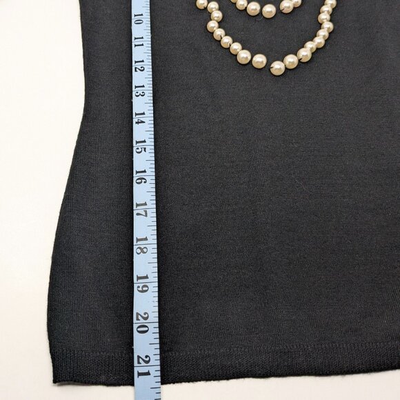 Moschino Cheap and Chic Wool Sweater Size 6 Black w Pearls Velvet Bow 2014 - Picture 10 of 16